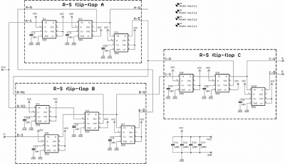 Complete D flip-flop schematic