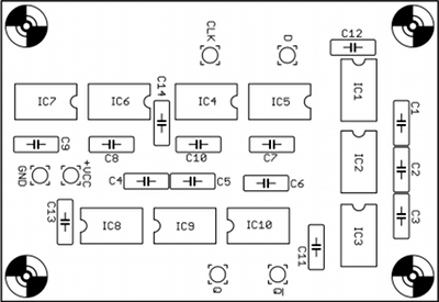 DFF test board component placement