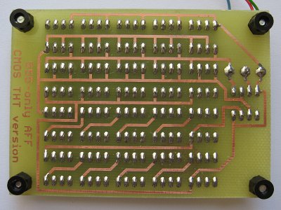 Photo of CMOS test board, copper side