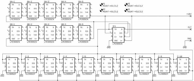 Schematic of CMOS test board