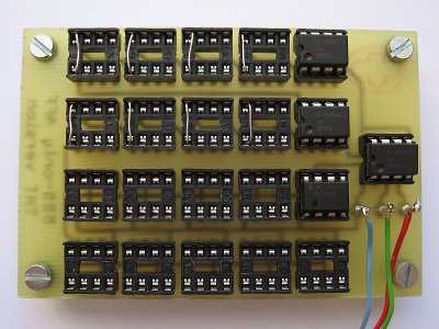 Photo of bipolar test board, component side