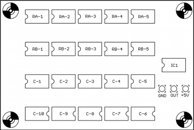 Bipolar test board component placement